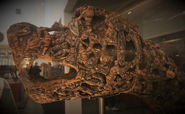 Oslo Viking Ship Museum - Dragon Head Carving