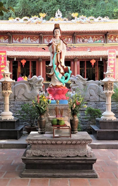 Visit Vietnam - Buddha shrine at a local temple in Halong,  Vietnam