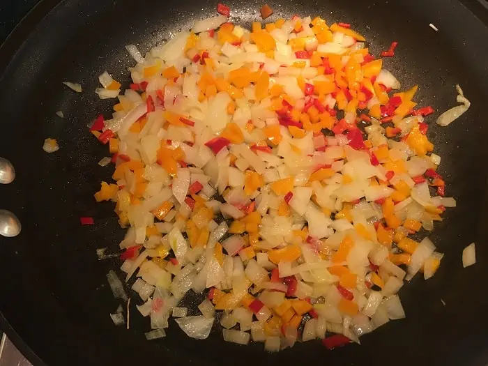 Saute of Onion, Red & Yellow Peppers