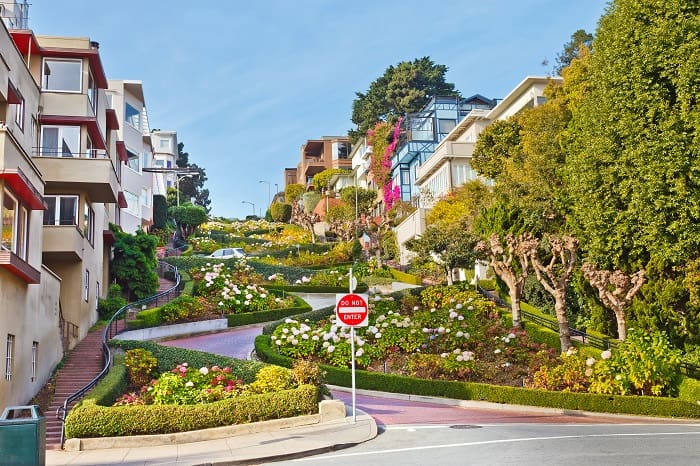 Famous Lombard Street, San Francisco, California