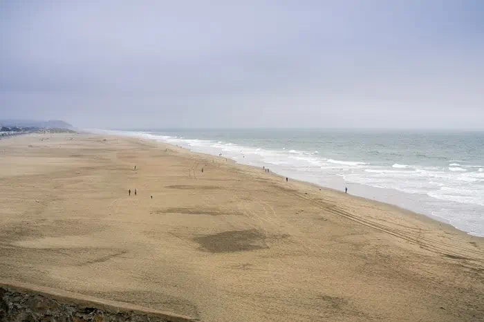 Panoramic view of Ocean Beach, Lands End, California