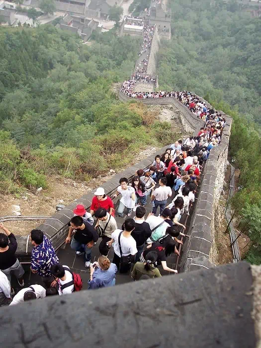 People Walking The Great Wall