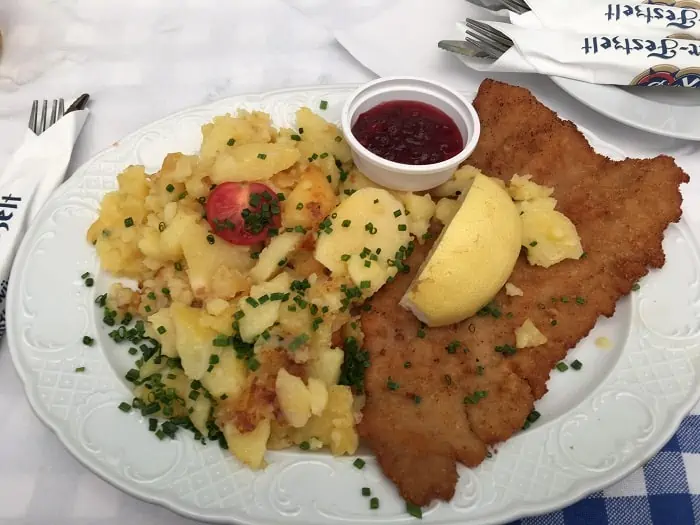 Chicken Schnitzel with roasted potatoes