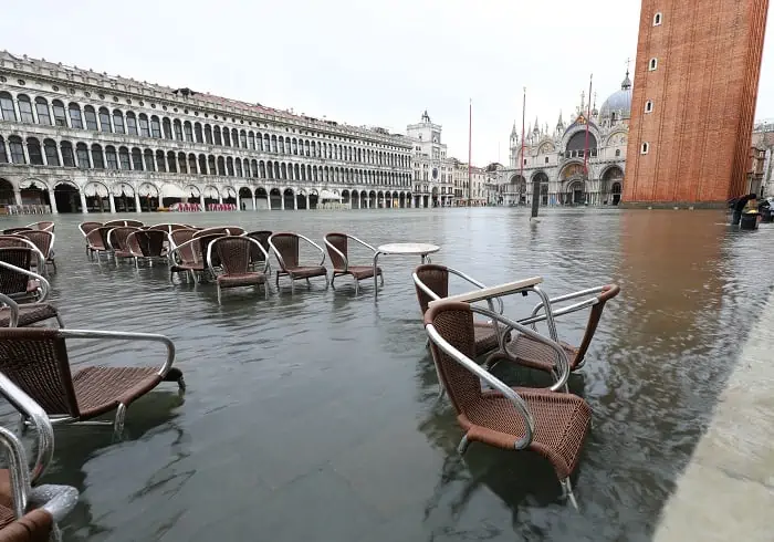 Venice Italy - Flooded St. Marks Square