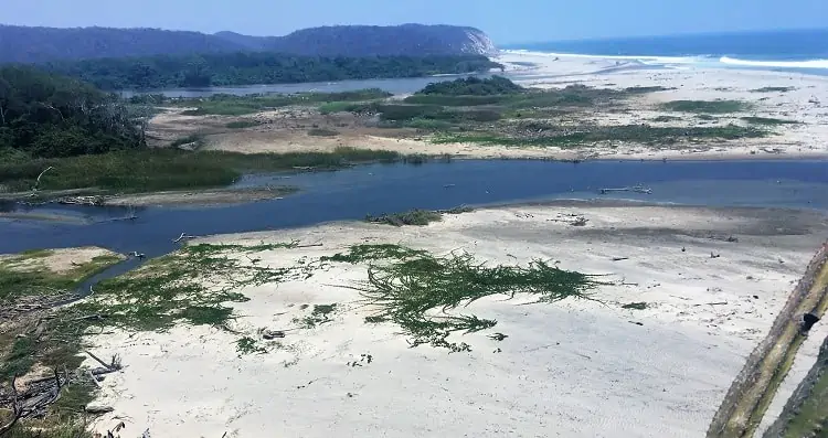 Copalita River Meets Pacific Ocean