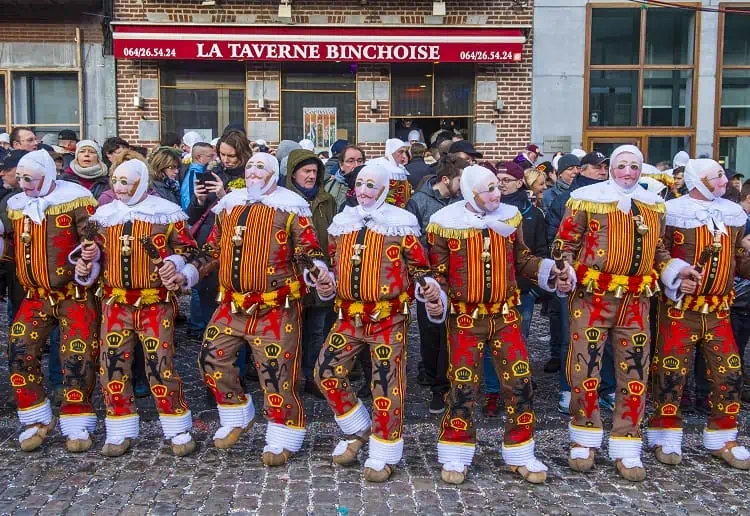 Gilles Dressed for Carnival in Binche Belgium