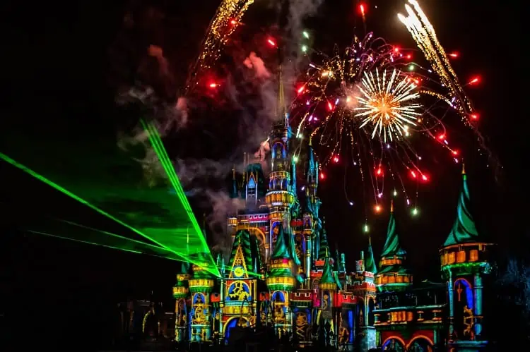 Cinderella's Castle and Fireworks at Disney World in Orlando Florida