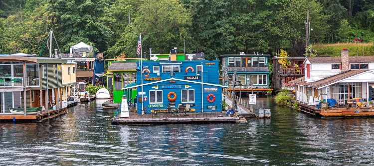 Floating Homes on Lake Union Seattle