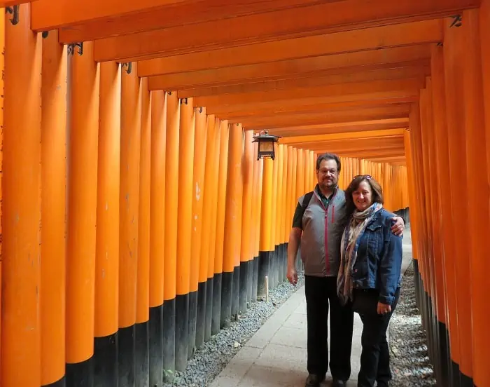 2 Days In Kyoto- A Photo of the Author Amidst the Fushimi-Inari-Torii-Gates