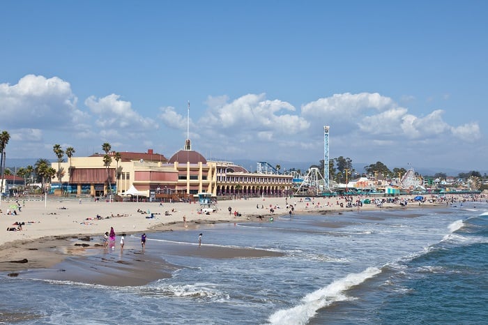 Santa Cruz Beach Boardwalk On California Highway 1