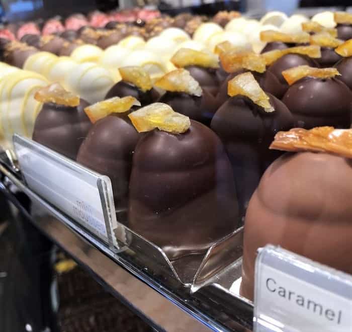 Up close image of Swiss Chocolates