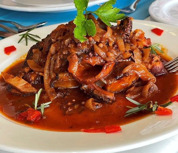 A plate of Stewed Octopus
