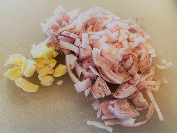 Chopped Shallots Garlic