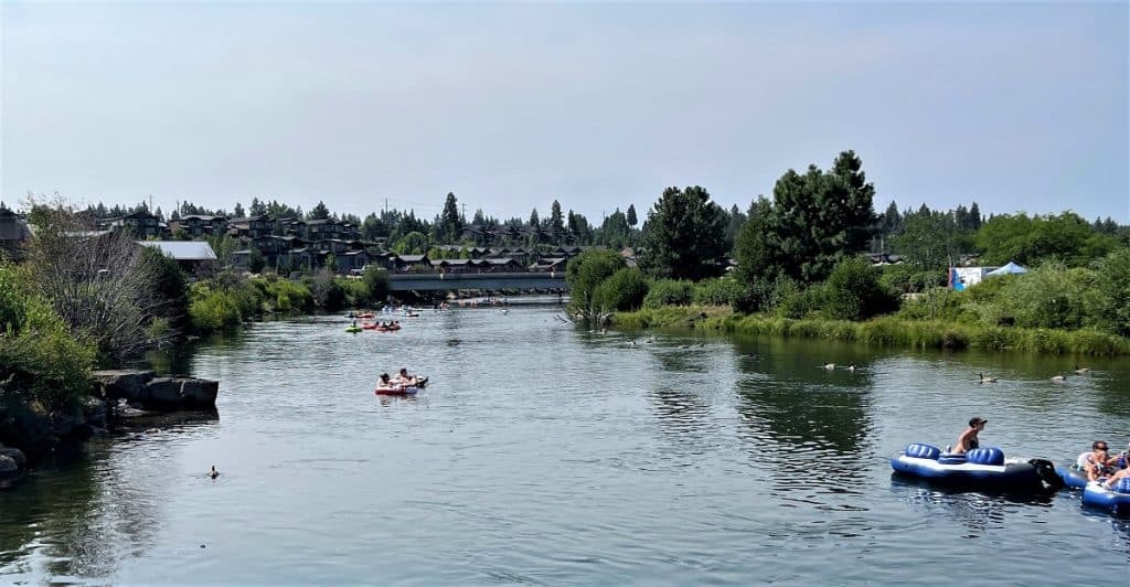 People Floating Down The Deschutes River - Things to do in Bend in the Summer
