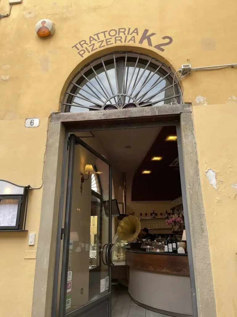 The trattoria we ate lunch at in Lucca