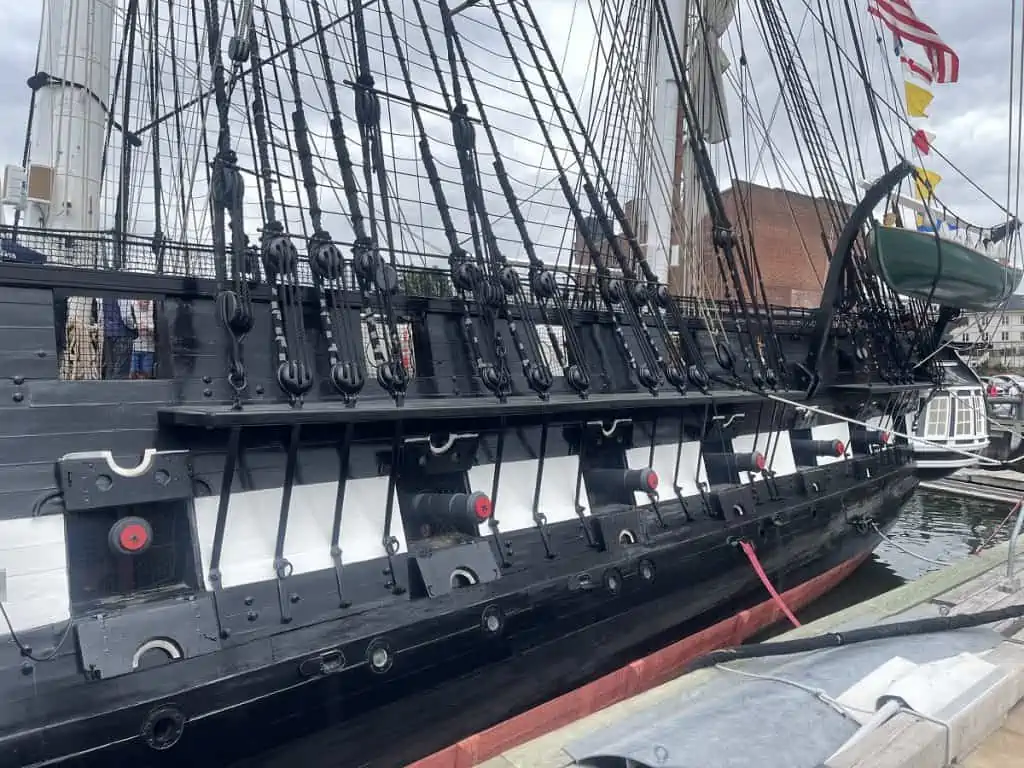 A picture of the USS Constitution In Boston Harbor
