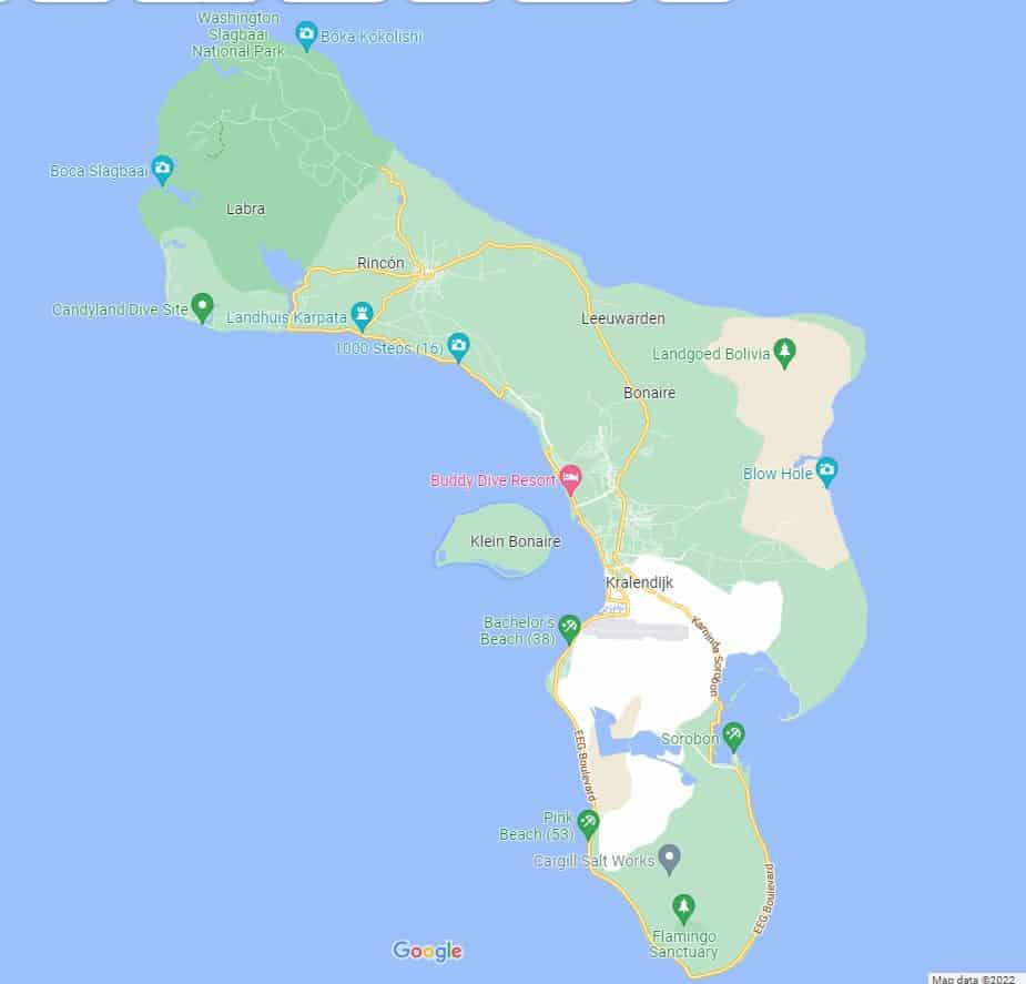 Google Map of Bonaire