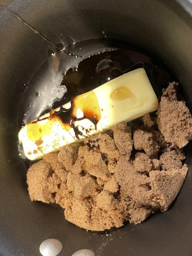 Melting Butter, Sugar, Mollasses & Honey 