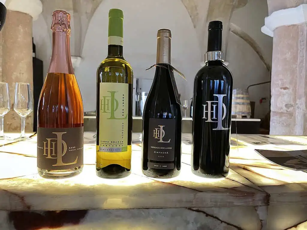 Four Wines from the vineyard or Herdade dos Lagos