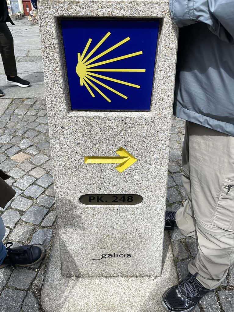 Marker for the Camino de Santiago