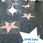Stars in the sidewalk On Hollywood Bouldvard
