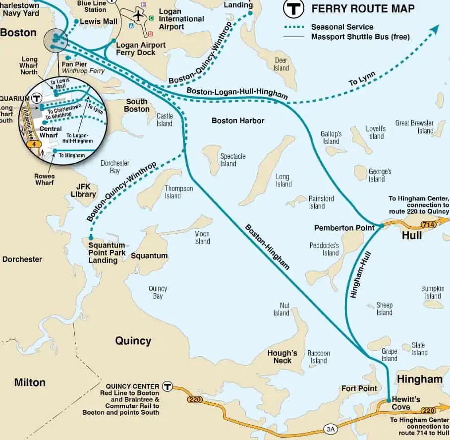 A Map Of the Ferry System