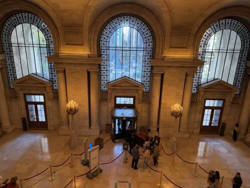 New York City Before A Cruise: Sailing From the Red Hook Cruise Terminal 6 The Interior Entry Hall of The New York Public Library