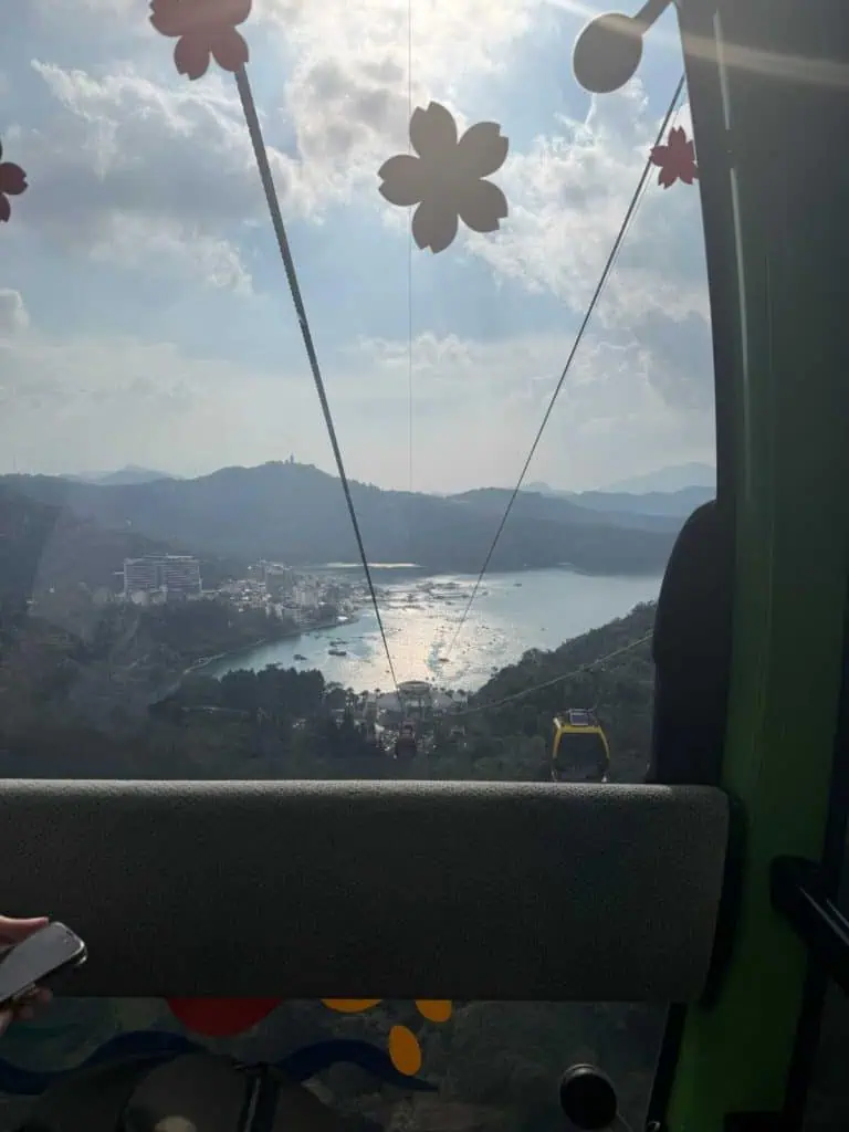 6 Day Taipei & Northern Taiwan Itinerary: Sun Moon Lake, Shifen & Taipei 101 25 The view of Sun Moon Lake from our Gondala