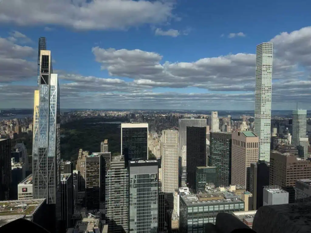 New York City Before A Cruise: Sailing From the Red Hook Cruise Terminal 8 The View from the "Top Of The Rock" Looking North over the tall buildings towards Central Park