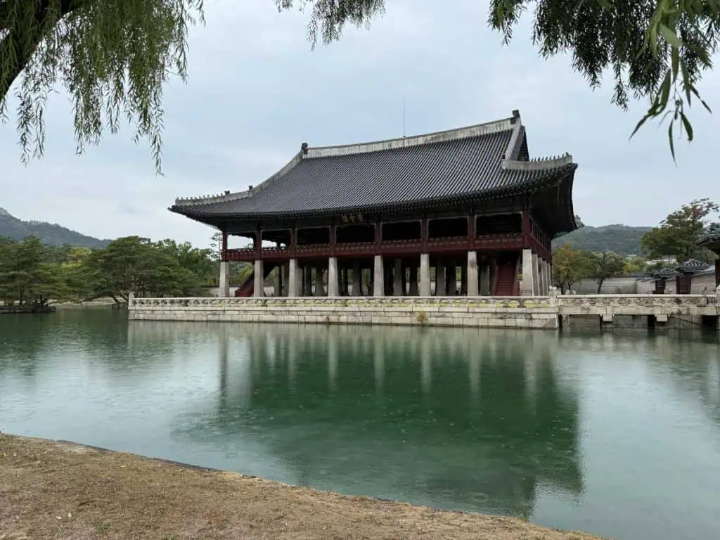 6 Days in Seoul: Royal Palaces, Korean BBQ, Hanbok, and the Unforgettable DMZ 2 A pavilion overlooking the pond at Gyeongbokgung Palace