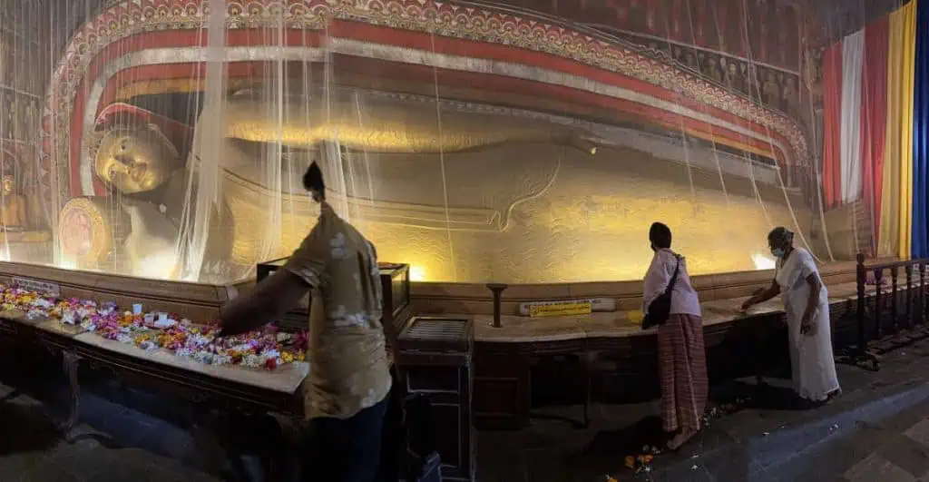 1 Day in Port: Colombo, Sri Lanka – Fishing Villages, sacred Buddhist Temples, Life In And Beyond the Capital 26 The sleeping buddha at Kelaniya Raja Maha Viharaya temple outside of Colombo Sri Lanka