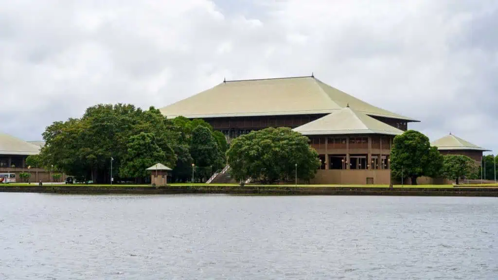 1 Day in Port: Colombo, Sri Lanka – Fishing Villages, sacred Buddhist Temples, Life In And Beyond the Capital 17 Sri Lanka Parliament Building in the Middle of Diyawanna Lake - 1 Day In Port Colombo, Str Lanka
