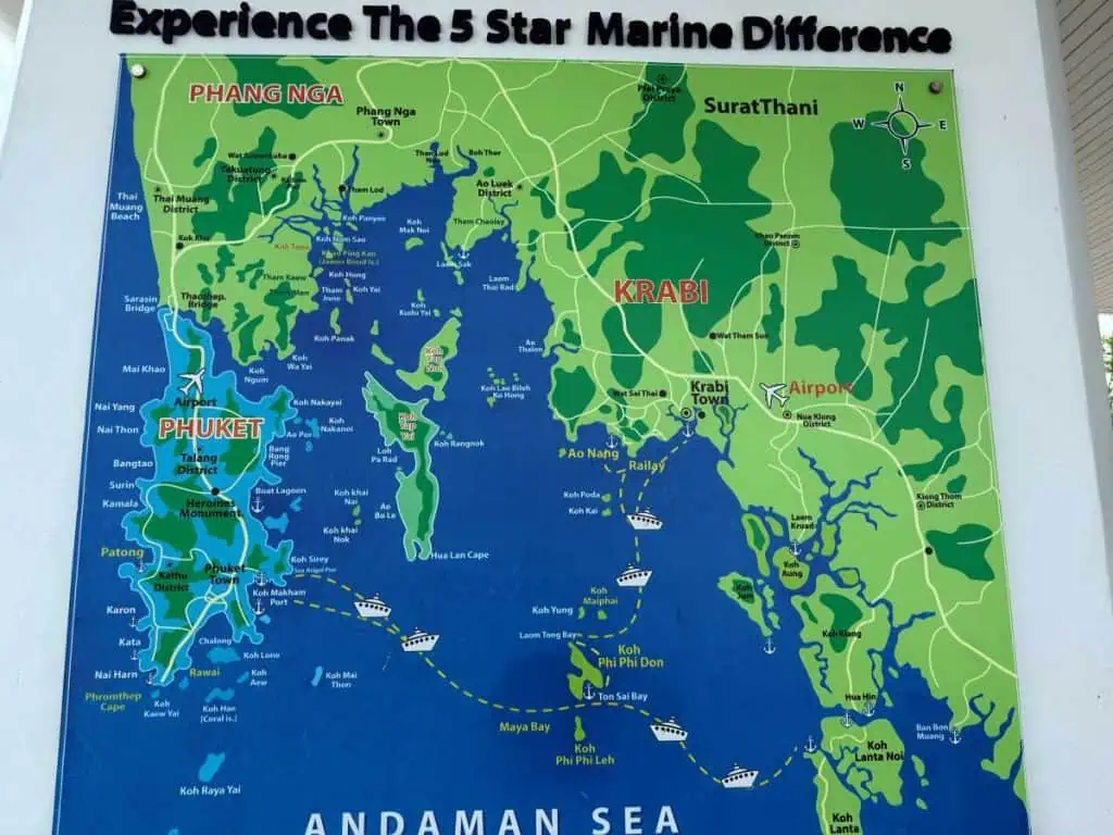 1 Day in Port: Phuket – A Private Phang Nga Bay Tour By Speedboat 4 Map at Marina